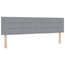 Box spring seng med hovedgærde Lysegrå 180 x 200 cm Stof