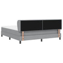 Box spring seng med hovedgærde Lysegrå 180 x 200 cm Stof