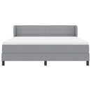 Box spring seng med hovedgærde Lysegrå 180 x 200 cm Stof