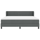 Box spring seng med hovedgærde Mørkegrå 180 x 200 cm Stof