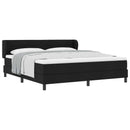 Box spring seng med madras Sort 180 x 200 cm Stof