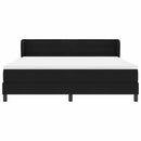 Box spring seng med madras Sort 180 x 200 cm Stof