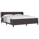 Box spring seng med hovedgærde Mørk Brun 180 x 200 cm Stof