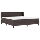 Box spring seng med hovedgærde Mørk Brun 180 x 200 cm Stof