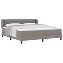 Box spring seng med hovedgærde Gråbrun 180 x 200 cm Stof