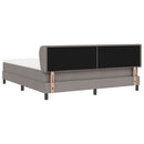 Box spring seng med hovedgærde Gråbrun 180 x 200 cm Stof