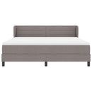 Box spring seng med hovedgærde Gråbrun 180 x 200 cm Stof