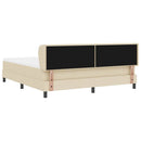 Box spring seng med hovedgærde Creme 180 x 200 cm Stof