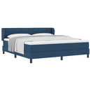 Box spring seng med madras med hovedgærde Blå 180 x 200 cm Stof