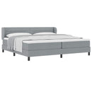 Box spring seng med madras Lysegrå 200 x 200 cm Stof