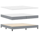 Box spring seng med madras Lysegrå 200 x 200 cm Stof