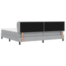 Box spring seng med madras Lysegrå 200 x 200 cm Stof