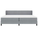 Box spring seng med madras Lysegrå 200 x 200 cm Stof