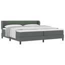 Box spring seng med madras Mørkegrå 200 x 200 cm Stof