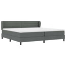 Box spring seng med madras Mørkegrå 200 x 200 cm Stof