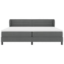 Box spring seng med madras Mørkegrå 200 x 200 cm Stof