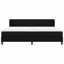Box spring seng med madras Sort 200 x 200 cm Stof