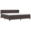 Box spring seng med madras Mørk Brun 200 x 200 cm Stof