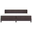 Box spring seng med madras Mørk Brun 200 x 200 cm Stof