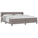 Box spring seng med madras Gråbrun 200 x 200 cm Stof