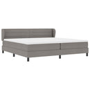 Box spring seng med madras Gråbrun 200 x 200 cm Stof