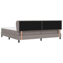 Box spring seng med madras Gråbrun 200 x 200 cm Stof