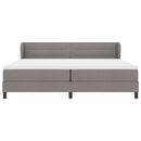 Box spring seng med madras Gråbrun 200 x 200 cm Stof