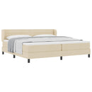 Box spring seng med madras Creme 200 x 200 cm Stof