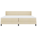 Box spring seng med madras Creme 200 x 200 cm Stof