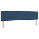 Box spring seng med madras med hovedgærde Blå 200 x 200 cm Stof