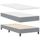 Box spring seng med hovedgærde Lysegrå 80 x 200 cm Stof