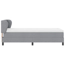 Box spring seng med hovedgærde Lysegrå 80 x 200 cm Stof