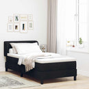 Box spring seng med hovedgærde Sort 80 x 200 cm Stof