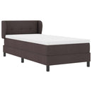 Box spring seng med hovedgærde Mørk Brun 80 x 200 cm Stof