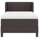 Box spring seng med hovedgærde Mørk Brun 80 x 200 cm Stof