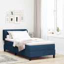 Box spring seng med hovedgærde Blå 80 x 200 cm Stof