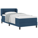 Box spring seng med hovedgærde Blå 80 x 200 cm Stof