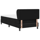 Box spring seng med hovedgærde Sort 90 x 190 cm Stof