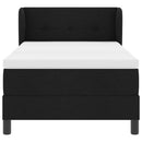 Box spring seng med hovedgærde Sort 90 x 190 cm Stof