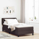 Box spring seng med hovedgærde Mørk Brun 90 x 190 cm Stof