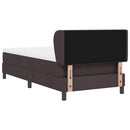 Box spring seng med hovedgærde Mørk Brun 90 x 200 cm Stof