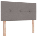Box spring seng med hovedgærde Gråbrun 90 x 200 cm Stof