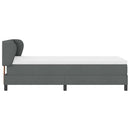 Box spring seng med hovedgærde Mørkegrå 100 x 200 cm Stof