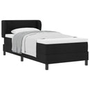 Box spring seng med hovedgærde Sort 100 x 200 cm Stof