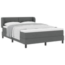 Box spring seng med hovedgærde Mørkegrå 140 x 190 cm Stof