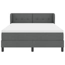 Box spring seng med hovedgærde Mørkegrå 140 x 190 cm Stof