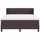 Box spring seng med hovedgærde Mørk Brun 140 x 190 cm Stof