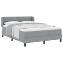 Box spring seng med hovedgærde Lysegrå 140 x 200 cm Stof