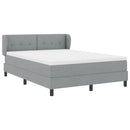 Box spring seng med hovedgærde Lysegrå 140 x 200 cm Stof