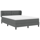 Box spring seng med hovedgærde Mørkegrå 140 x 200 cm Stof